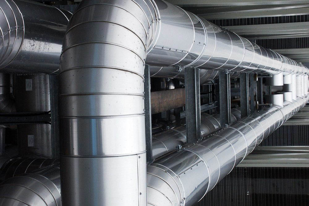 سیستم تهویه صنعتی عمومی - شبکه داکت تهویه