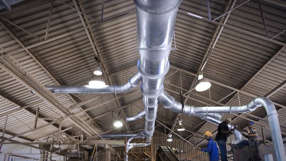 پیاده سازی و اجرا سیستم تهویه صنعتی - شبکه داکت تهویه