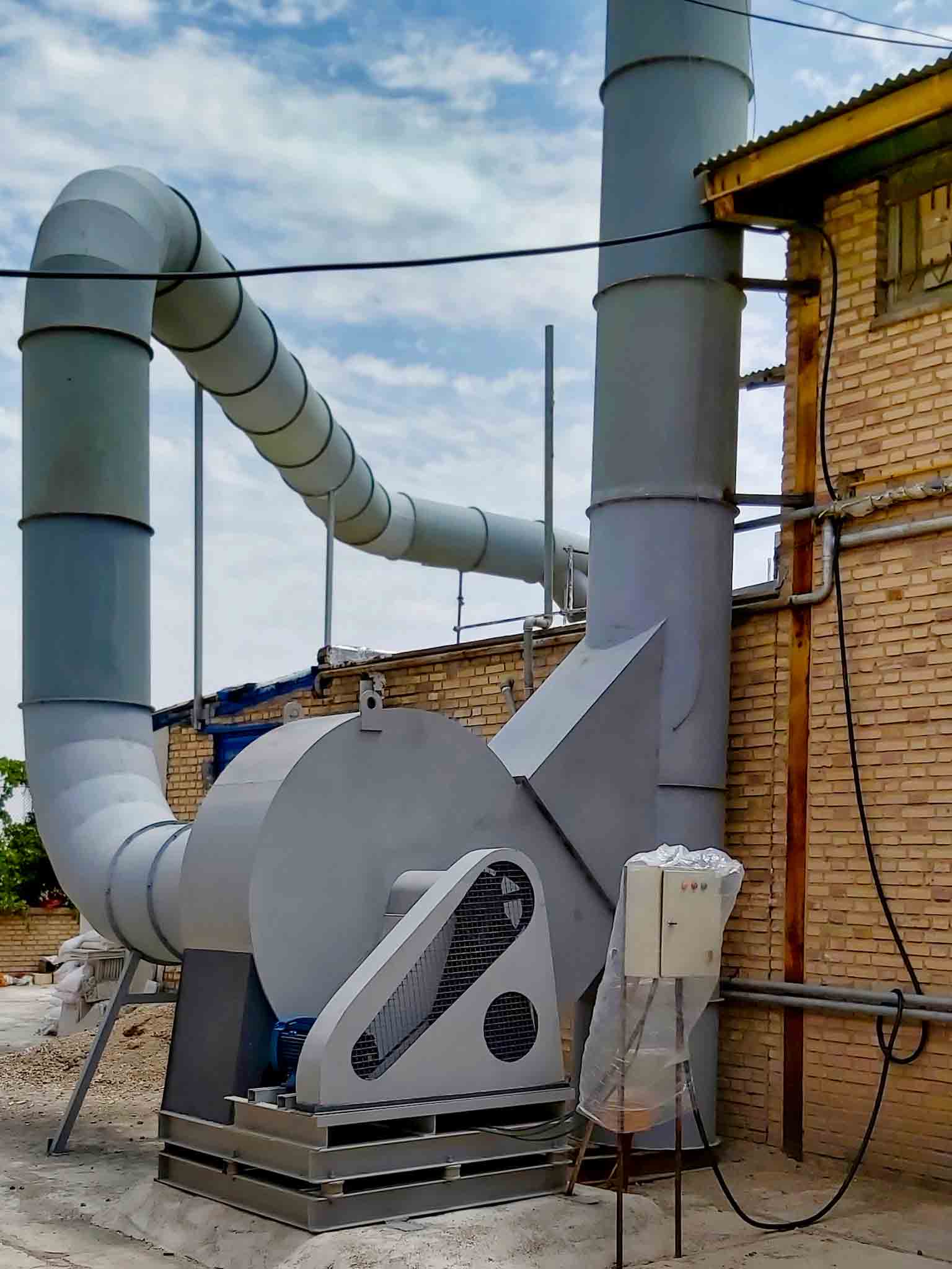 طراحی-ساخت-پیاده سازی انواع فن های سانتریفیوژ صنعتی-پروژه شرکت تحریران