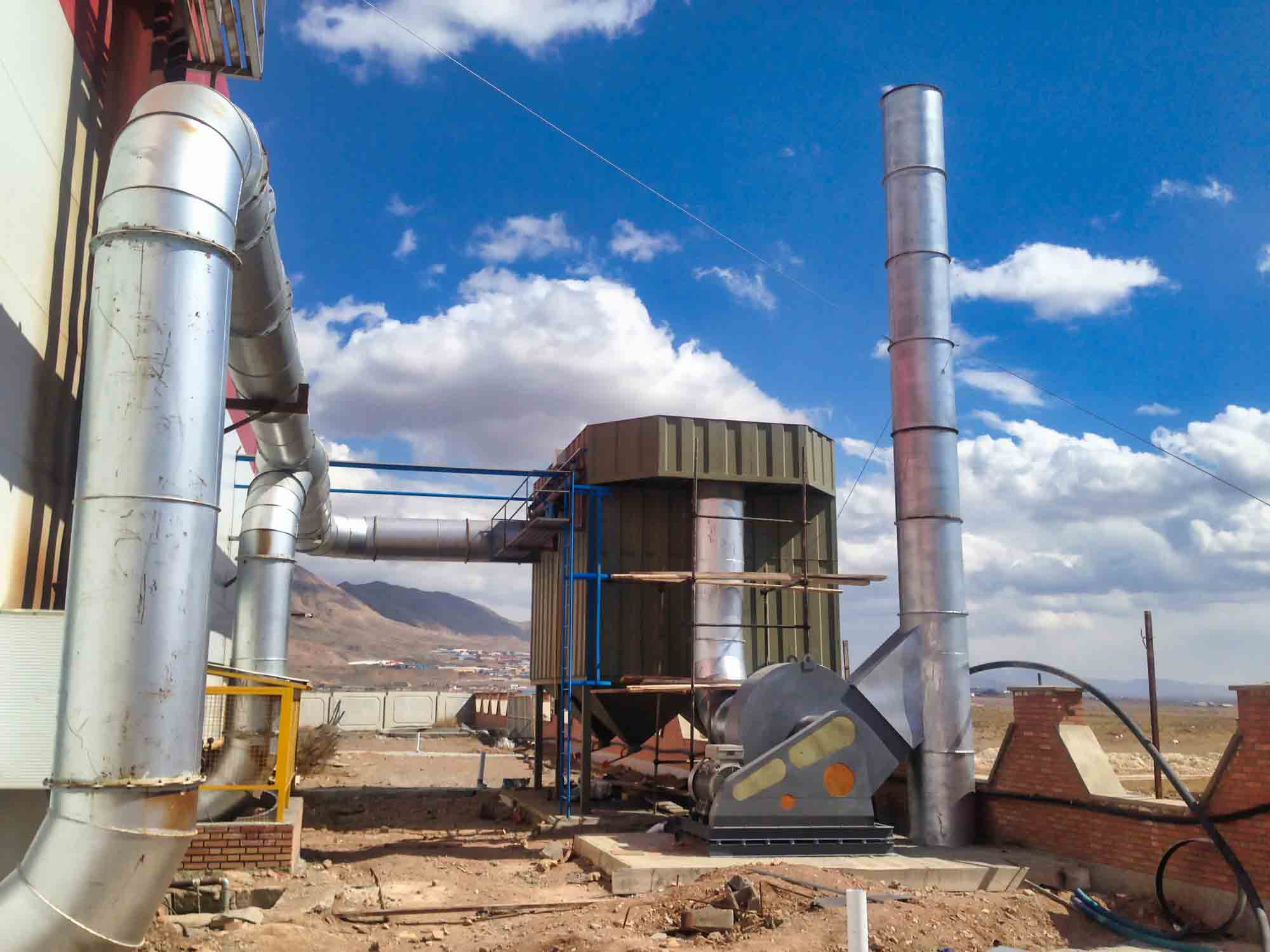 طراحی-ساخت-پیاده-سازی-سیستم-بگ-فیلتر-شرکت-دورنا-باطری-تصفیه کننده صنعتی هوا